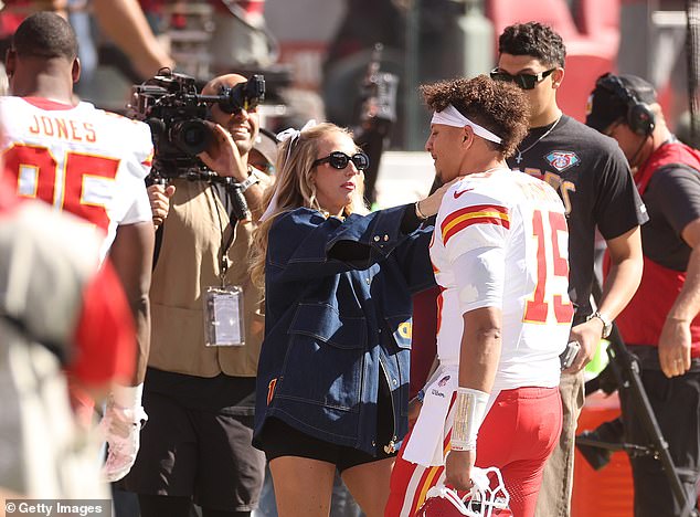 The Mahomes' were high school sweethearts, growing up in Whitehouse, Texas, with the couple tying the knot in March 2022